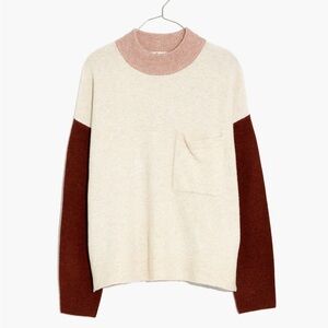 Madewell Redmond mock neck pocket sweater color block